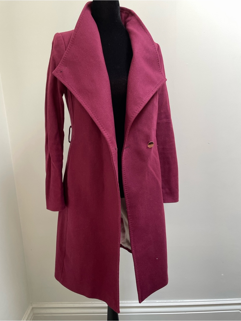 Ted Baker London Berry Wool Blend Wrap Coat with Belt, Size 1 (US 4-6) - Picture 1 of 8